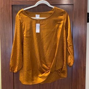 Burnt orange\gold blouse